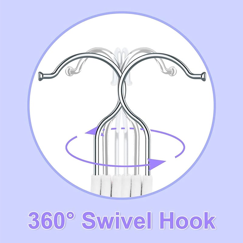 Red Dot Gift 50 Pack Baby Velvet Hangers - Non Slip Toddler Hangers with 360 Chrome Swivel Hook (White) - Image 2