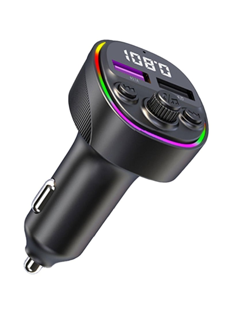 Earldom ET-M97 Multifunctional Car Charger - 66W Fast Charging, Music Player, RGB Lighting, Built-in Microphone - Image 1