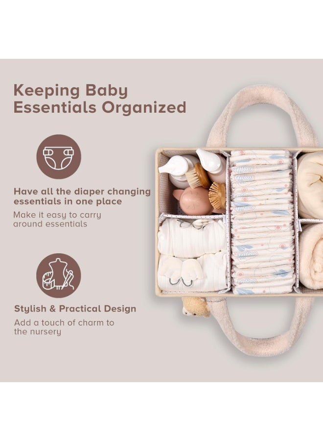 TNTAIAHL Baby Diaper Caddy Organizer for Changing Table, Baby Storage Basket for Diapers and Baby Wipes, Gift for Baby Shower, Car Caddy Organizer - Image 2