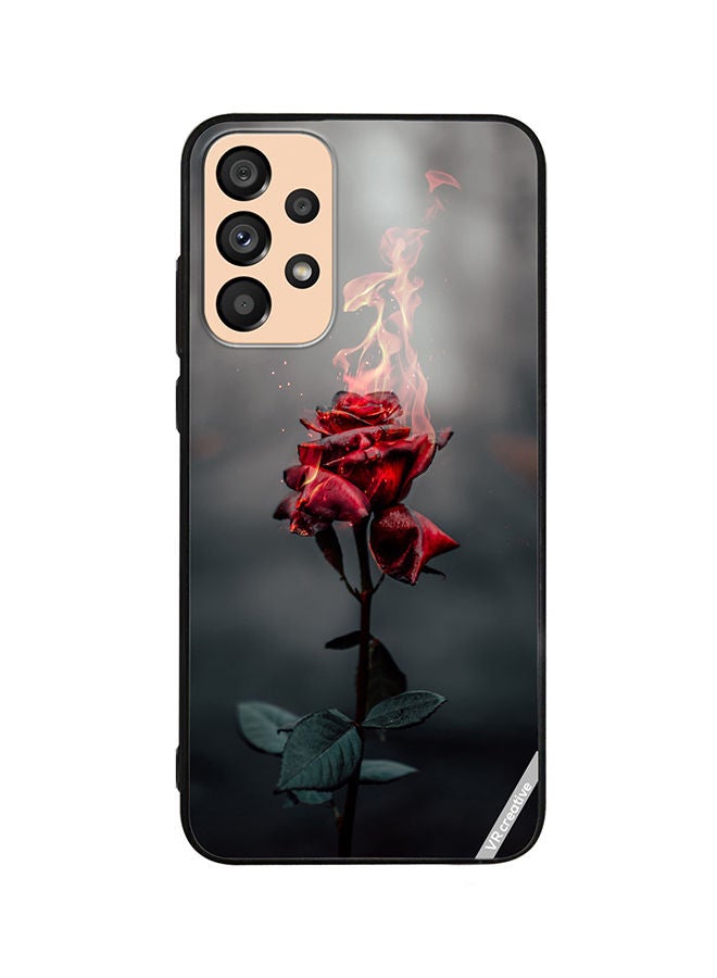 VR CREATIVE Protective Case Cover For Samsung Galaxy A33 5G Burning Rose Design Multicolour - Image 1