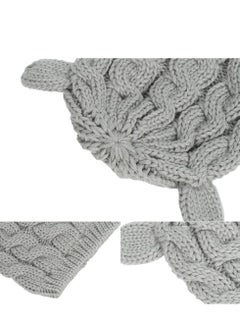 SYOSI Newborn Baby Winter Beanie Hat Mittens Set Infant Toddlers Knitted Warm Cap Gloves with Ears for Boy Girl 6-18 Months  - Image 4