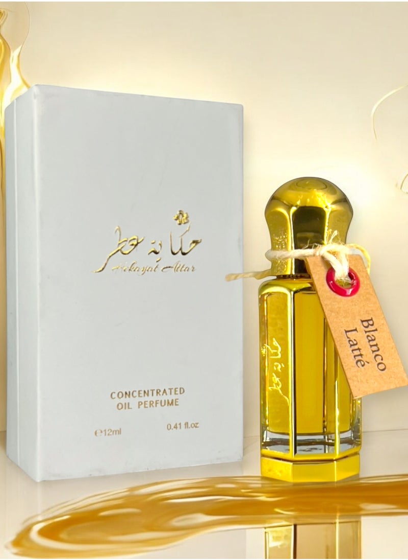 Hekayat Attar - Blanco Latte 12 ML Concentrated Oil Perfume - Image 1