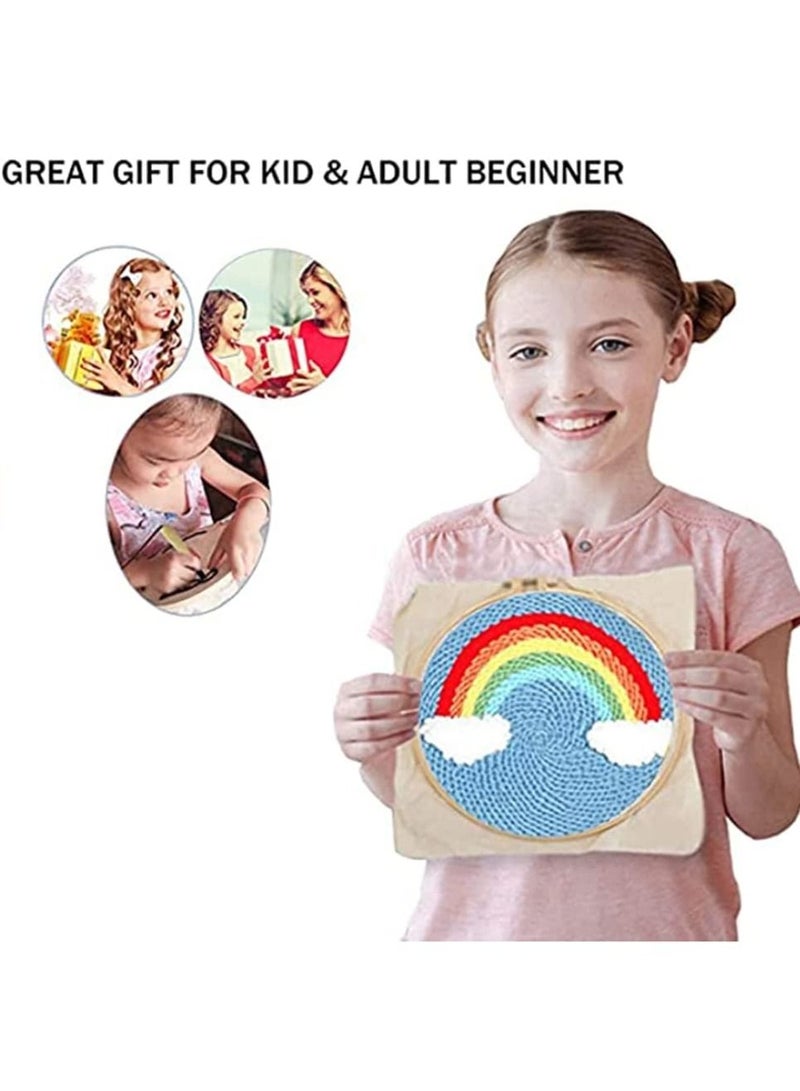 Craft Kits for Adults Complete Embroidery Kit for Beginners and Hobbyists Cross Stitch Kits with Embroidery Cloth Plastic Hoop Needles and Threads Instructions. - Image 4