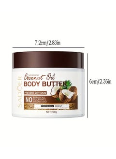 200g Rich Coconut Body Cream - Nourishing, Rejuvenating, Long-Lasting Moisturizer with Vitamin E, Plant Squalane, and Soothing Fragrance for Soft, Smooth, and Healthy-Looking Skin - pzsku/Z83EF701B8FA3E42A062DZ/45/_/1725884688/157c03e9-4ea5-4ee8-bca8-022dad3fb474