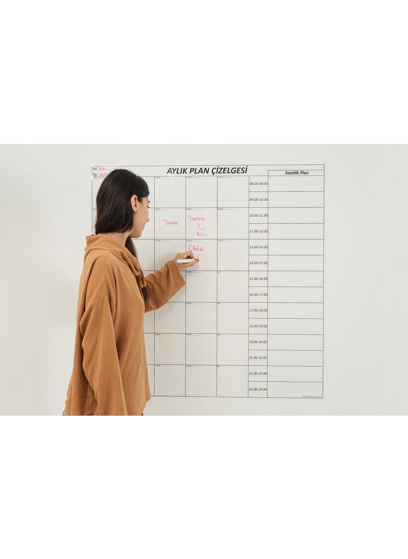 TutturX - Monthly Planner Static Smart Paper Whiteboard 100X100 with Pen - Image 1