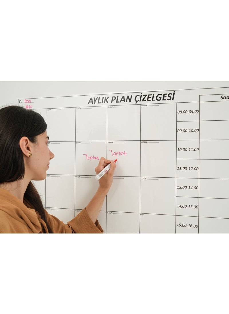 TutturX - Monthly Planner Static Smart Paper Whiteboard 100X100 with Pen - Image 1