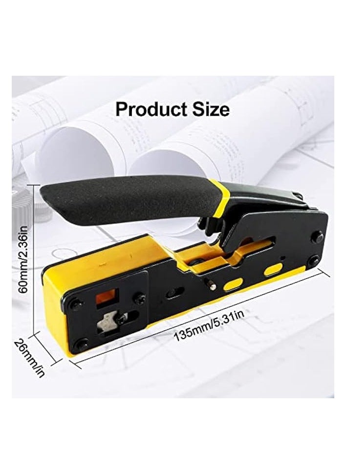 PROMASS VDV226-110 Ratcheting Modular Data Cable Crimper/Wire Stripper/Wire Cutter for RJ11/RJ12 Standard, RJ45 Pass-Thru Connectors  - Image 5