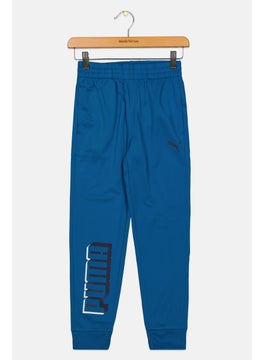 PUMA Kids Boy Sportswear Fit Brand Logo Outdoor  Sweatpants, Blue  - Image 1