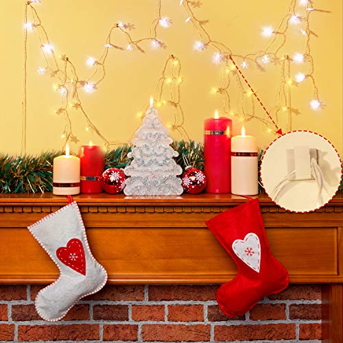 Blulu 100 Pcs Adhesive Cable Clips Bulk Wire Holder for Cord Organizer Clips Cable Management Outdoor Light Hooks for Christmas Wall String Lights Fairy Lights - Image 5