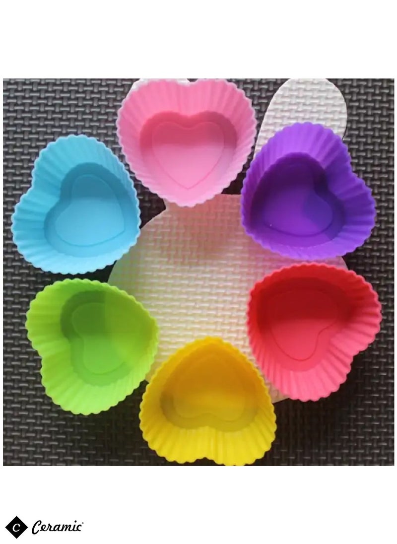 CERAMIC Silicone Muffin 21 Pack Cups Selizo Silicone Cupcake Baking Cups Reusable Muffin Liners Cupcake Wrapper Cups Holders for Muffins Cupcakes and Candies  - Image 5