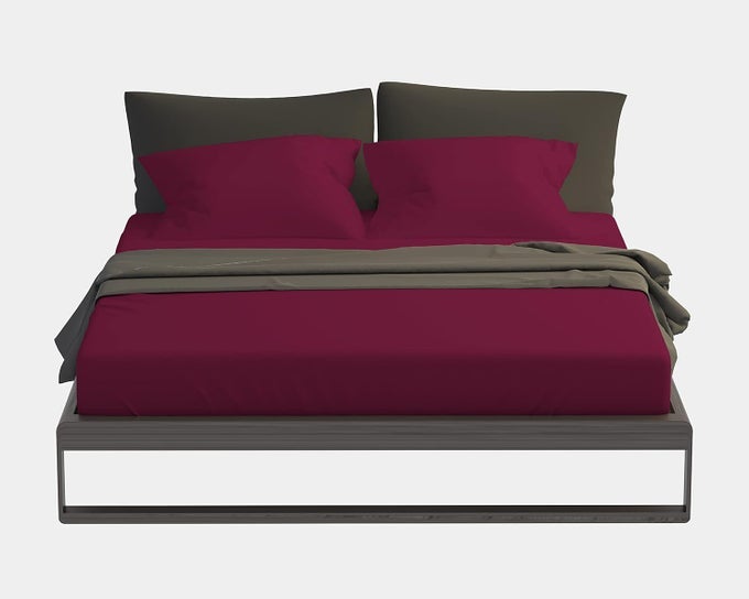 500TC SUPER SOFT ELEGANT COLORS FITTED BEDSHEET 100 EGYPTIAN COTTON WINE SUPER KING SIZE 72 X 84 4 TO 10 INCH MATRESS 12 DROP WITH 2 PEICE PILLOW COVER SIZE18X28