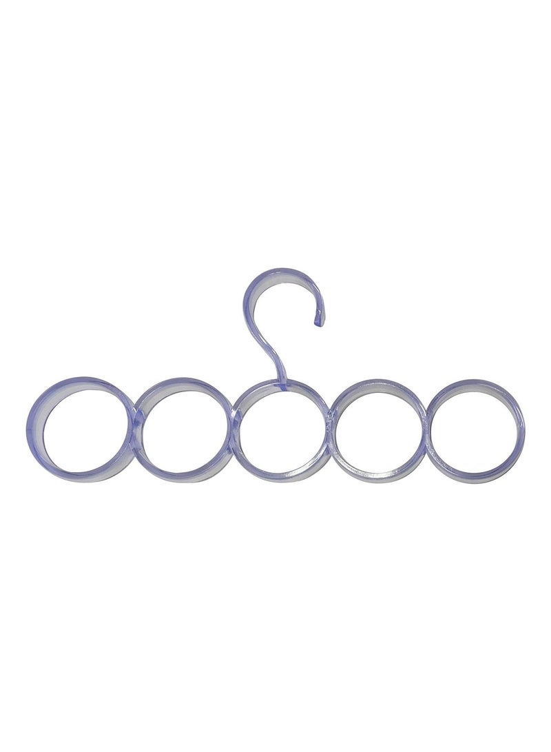 "Closet Organizer – 5-Hole Snag-Free Scarf Hanger, Durable Plastic Storage Solution for Scarves, Belts, and Accessories"  - Image 4