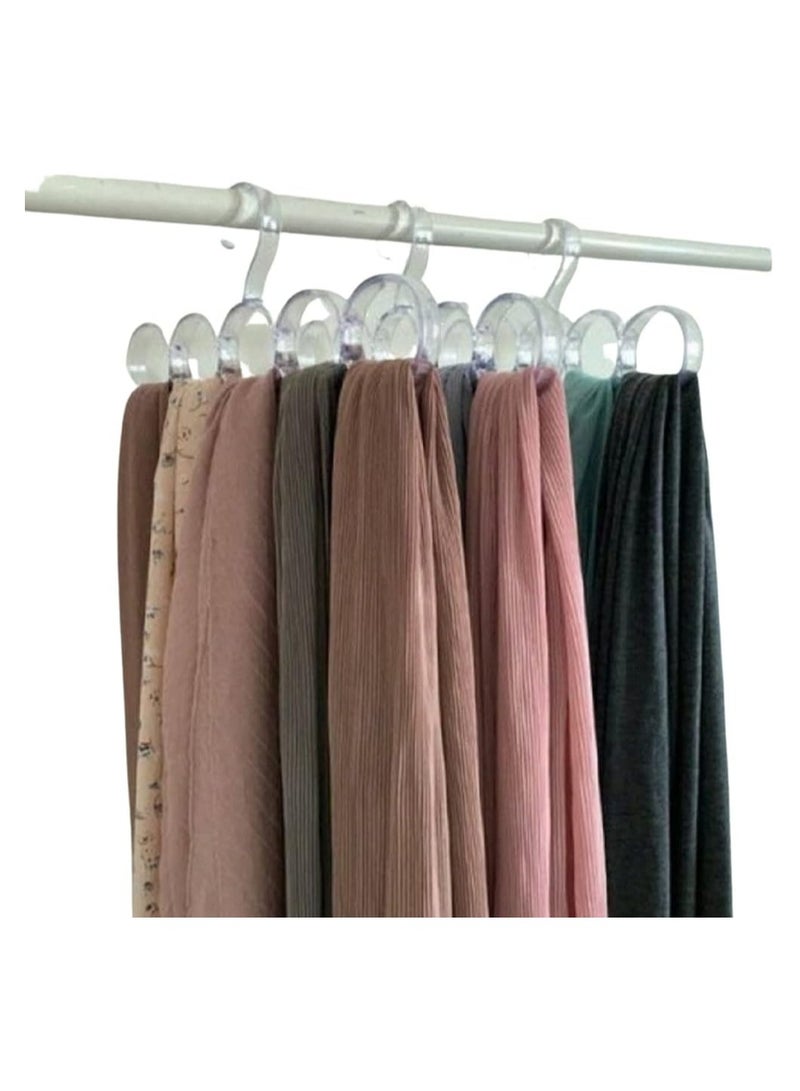 "Closet Organizer – 5-Hole Snag-Free Scarf Hanger, Durable Plastic Storage Solution for Scarves, Belts, and Accessories"  - Image 5