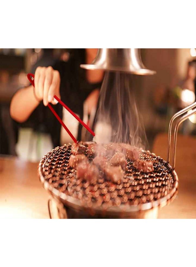 مساكة طعام سيليكون مضادة للانزلاق، مساكة شواء طويلة لمحمصة الخبز، ملاقط مطبخ سيليكون، مساكة خبز للطبخ ومقلاة شرائح اللحم والشواء والسلطة، طول 28 سم، قطعتان - متعدد الالوان - Image 2