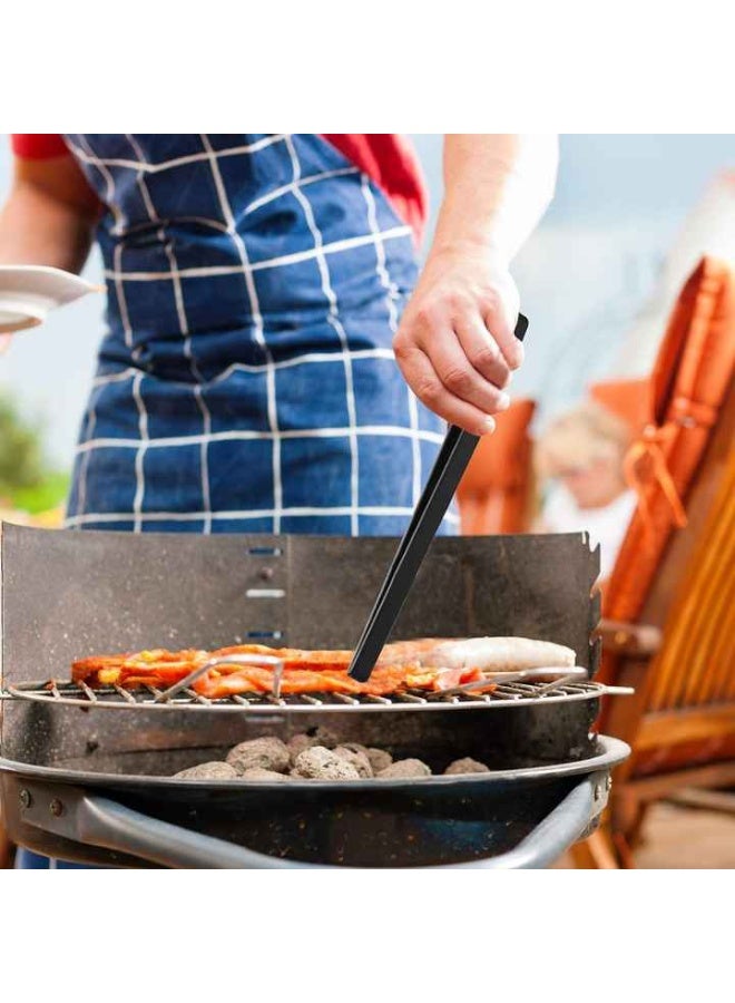 مساكة طعام سيليكون مضادة للانزلاق، مساكة شواء طويلة لمحمصة الخبز، ملاقط مطبخ سيليكون، مساكة خبز للطبخ ومقلاة شرائح اللحم والشواء والسلطة، طول 28 سم، قطعتان - متعدد الالوان - Image 5