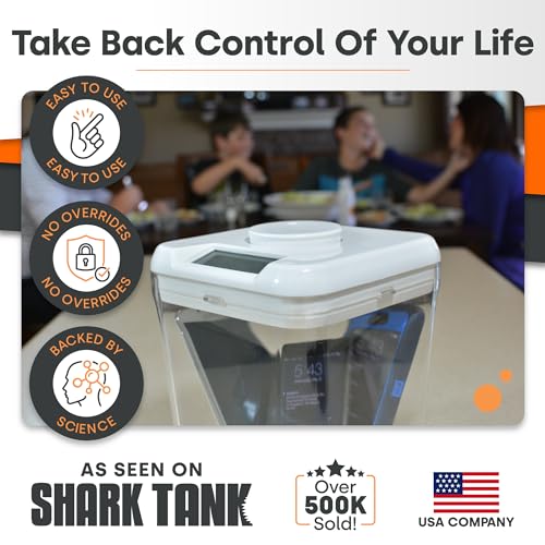 Kitchen Safe Time Lock Safe - Phone Safe Box with Timer, Timed Lock Box for Snacks & Valuables - KSafe Time Locking Container for Improved Self-Control (Mini, White Lid + 3.0” White Base) - Image 2