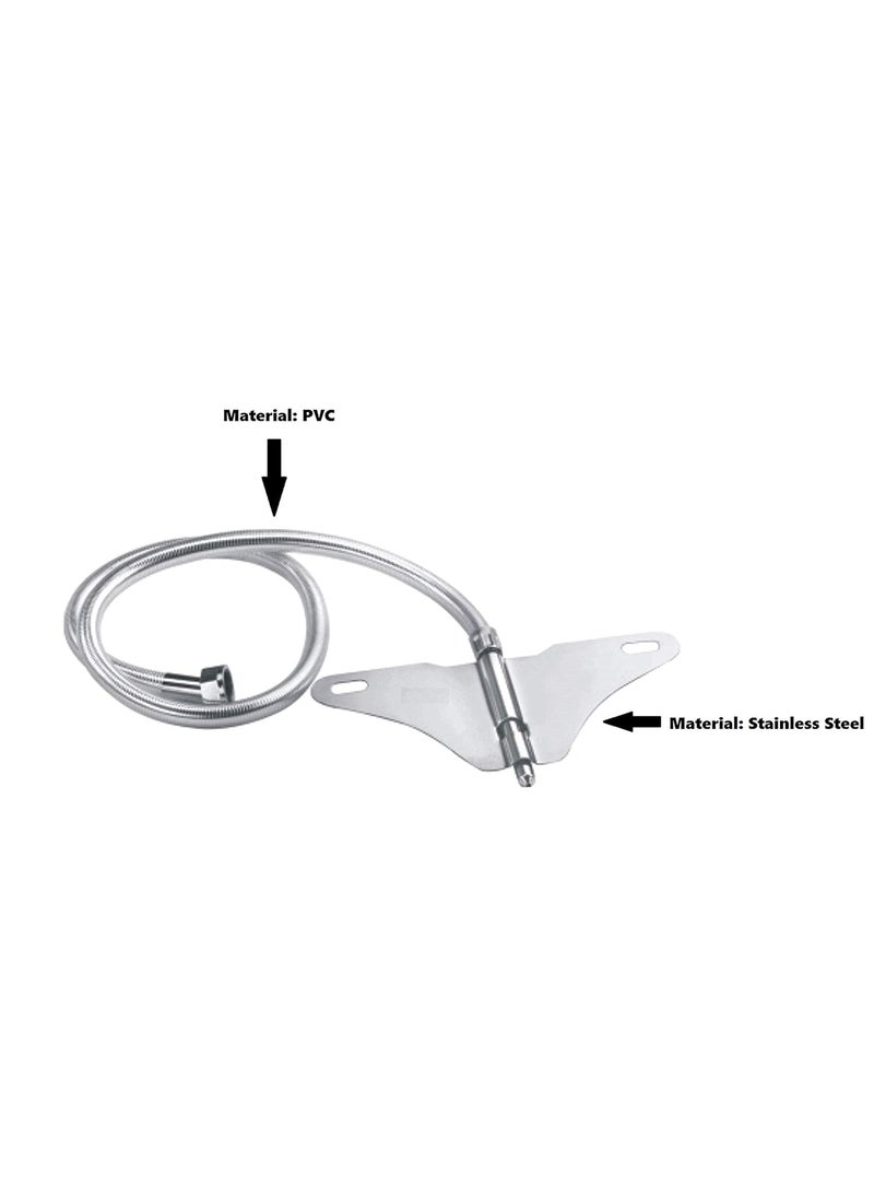 Acetap Acetap Butterfly Stainless Steel Toilet Jet or Bidet HandsFree Spray 1 Meter Heavy PVC Hose  - Image 2