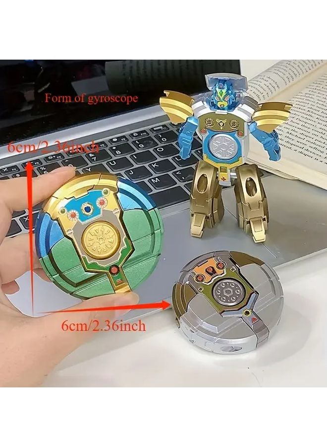 A Green Robot Gyroscope Spinner Sensory Fidget Toy Anxiety Aid ADHD Autism Gift - Image 2