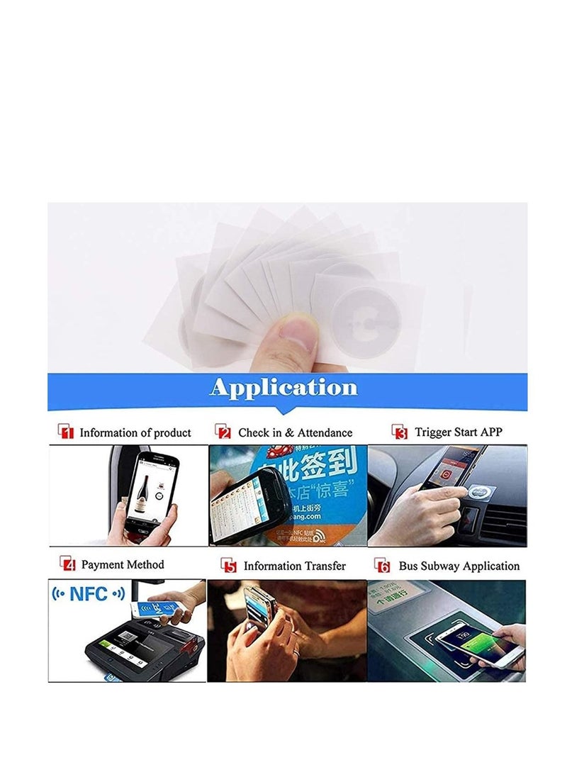 NTAG 215 NFC Sticker Compatible with TagMo and Amiibo - NTAG215 NFC Tag,25mm (1 inch), 504 Bytes Memory Compatible with Nintendo Switch, Wii U, and 3Ds!.10 pieces