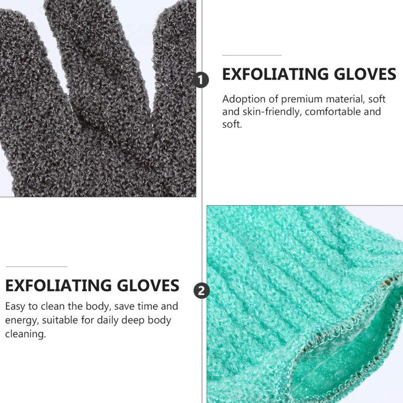Exfoliating Bath Gloves 4 Pack For Deep Cleaning And Dead Skin Removal Unisex - Image 5