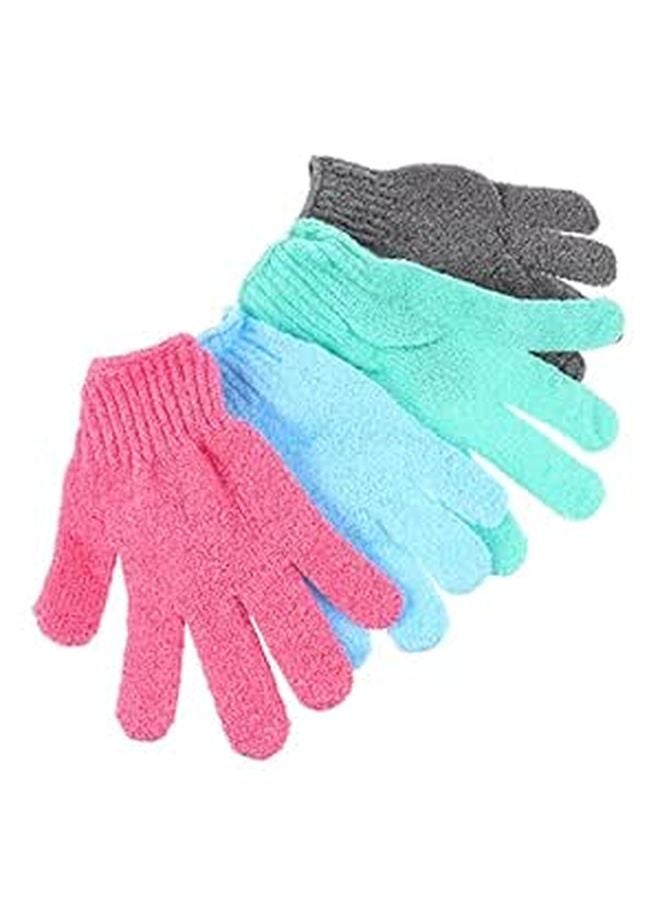 Exfoliating Bath Gloves 4 Pack For Deep Cleaning And Dead Skin Removal Unisex - Image 1