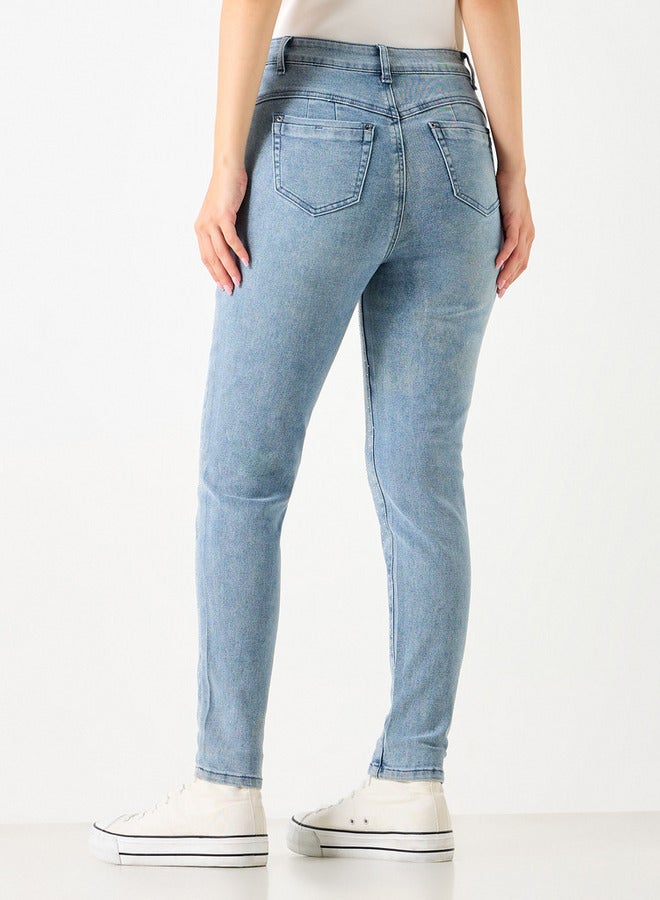 2Xtremz Embellished Mid-Rise Jeans with Pockets - Image 3