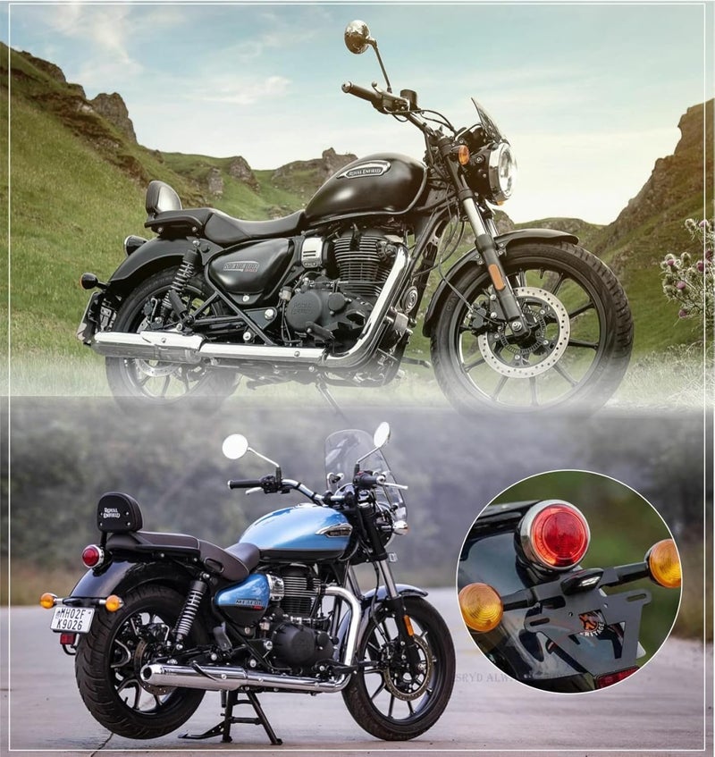 Asryd لوحة أرقام دراجة ASRYD رويال إنفيلد ميتور 350 المعدنية الأنيقة - Image 3