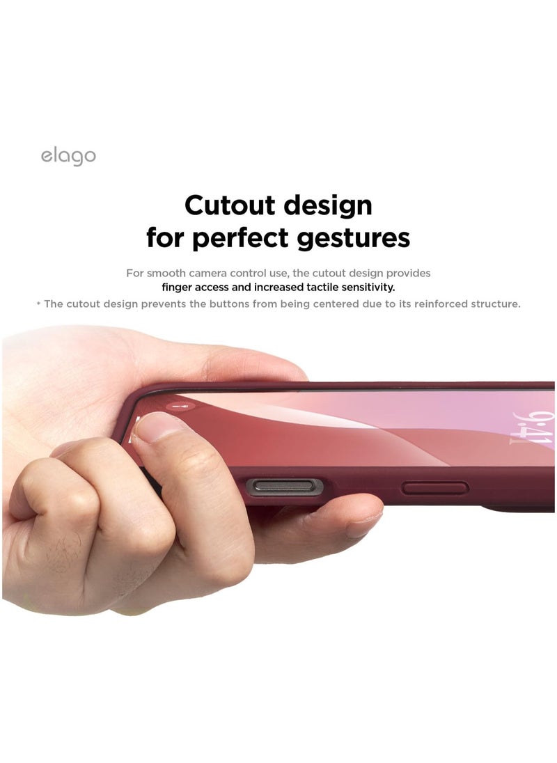 Generic - Silicone Case Compatible with iPhone 16, Slim Liquid Silicone Phone Case with 3-Layer Soft Rubber Shockproof Bumper with TPU Lining (Burgundy) - Image 1