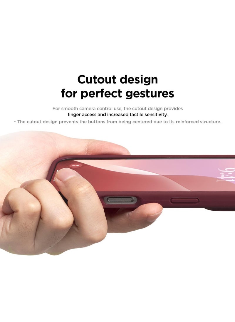 Generic - Silicone Case Compatible with iPhone 16, Slim Liquid Silicone Phone Case with 3-Layer Soft Rubber Shockproof Bumper with TPU Lining (Burgundy) - Image 1