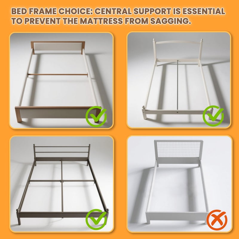 VIPSHOW 2 Inch Twin Metal Box Spring with Round Corners - 3000 lbs Capacity, Low Profile Bed Slat Replacement Bunkie Board with Steel Slats, Noise-Free, Easy Assemble, Black - Image 4