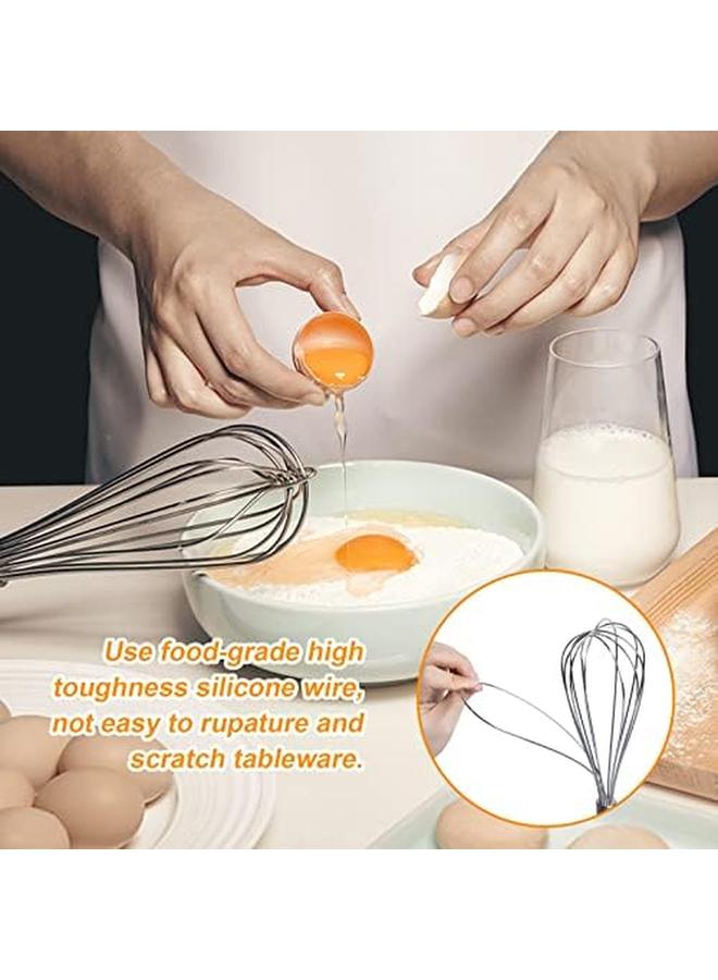 Ouddy Stainless Steel Whisk Set 8 Inch Plus 10 Inch Plus 12 Inch Kitchen Whisk Balloon Whisks For Cooking Egg Beater Wire Wisk Wisking Tool For Blending Whisking Beating Stirring Baking - Image 2