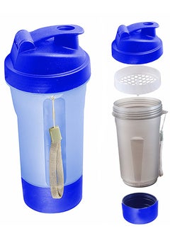 YOLO Protein Shaker Water Bottle 500ml with Mesh Net and Plastic Ball.  - Image 1