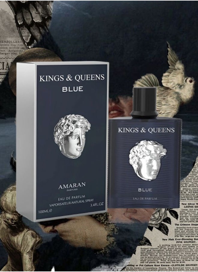 AMARAN 9 Pieces Kings And Queens Blue Perfume For Unisex 100ml EDP  - Image 2
