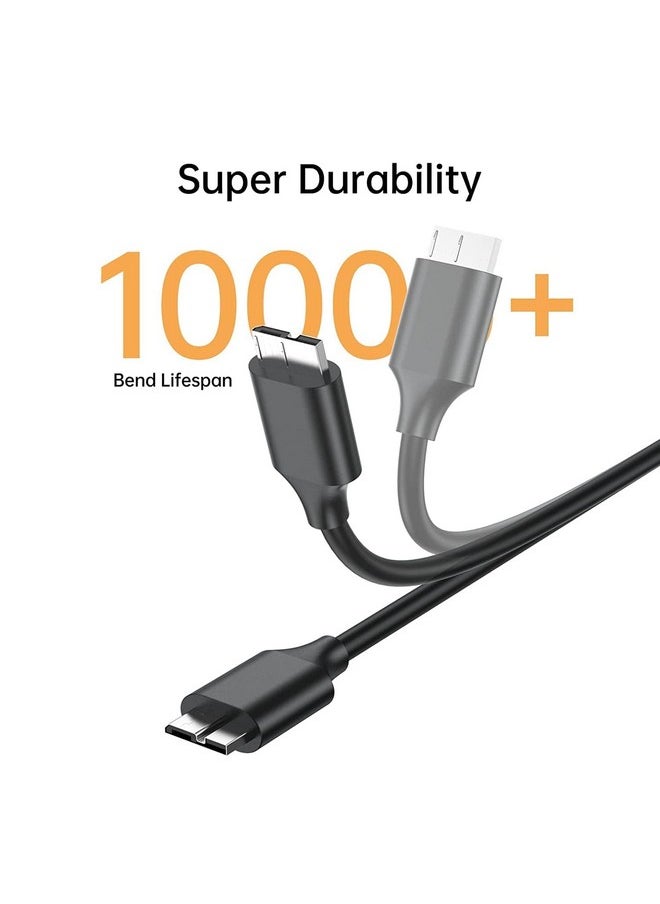 Sounce - Sounce Hard Drive Cable USB C Type C to Micro-B USB 3.0, 10Gbps Fast Charging Compatible WD Elements, My Passport Seagate Expansion, Toshiba, MacBook Pro Air Samsung M3, Galaxy S5, Maxtor, S5/Note 3 - Image 1