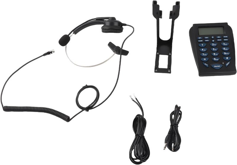Business Office Multi Functional Phone Dial Pad, Traffic Telephone with Caller ID Display, Call Center Headset with Noise Cancellation, Adjustable Volume and Backlight Instructions - Image 1