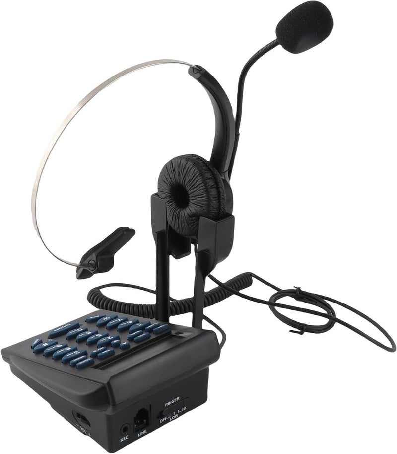 Business Office Multi Functional Phone Dial Pad, Traffic Telephone with Caller ID Display, Call Center Headset with Noise Cancellation, Adjustable Volume and Backlight Instructions - Image 4