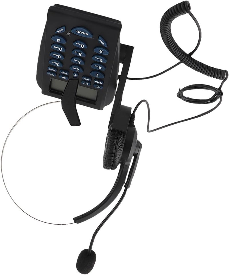 Business Office Multi Functional Phone Dial Pad, Traffic Telephone with Caller ID Display, Call Center Headset with Noise Cancellation, Adjustable Volume and Backlight Instructions - Image 5