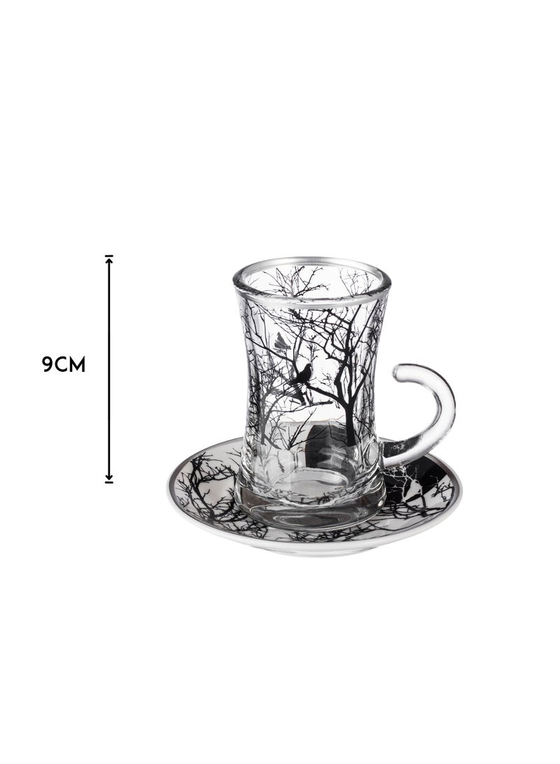 اباريك الصفا طقم أكواب شاي وفناجين قهوة مع الصحون – 36 قطعة | لمسة من الأناقة والتميز لمائدتك - Image 3