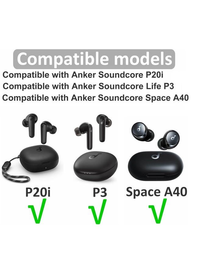 BLLQ Replacement Earbud Ear Buds Tips Eartips Compatible with Sound-core P20i Earbuds, 6 Pairs S/M/L 3 Sizes Soft Silicone Earbuds Tips Ear Tip for SoundcoreP20i /P2 Mini/ P3i/ P30i/P40i – Black 713 - Image 2