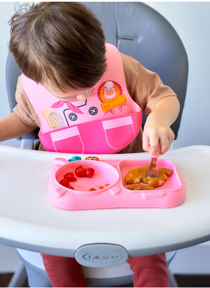 Marcus & Marcus Creativplate With Suction (Little Chef) - Pink  - Image 2