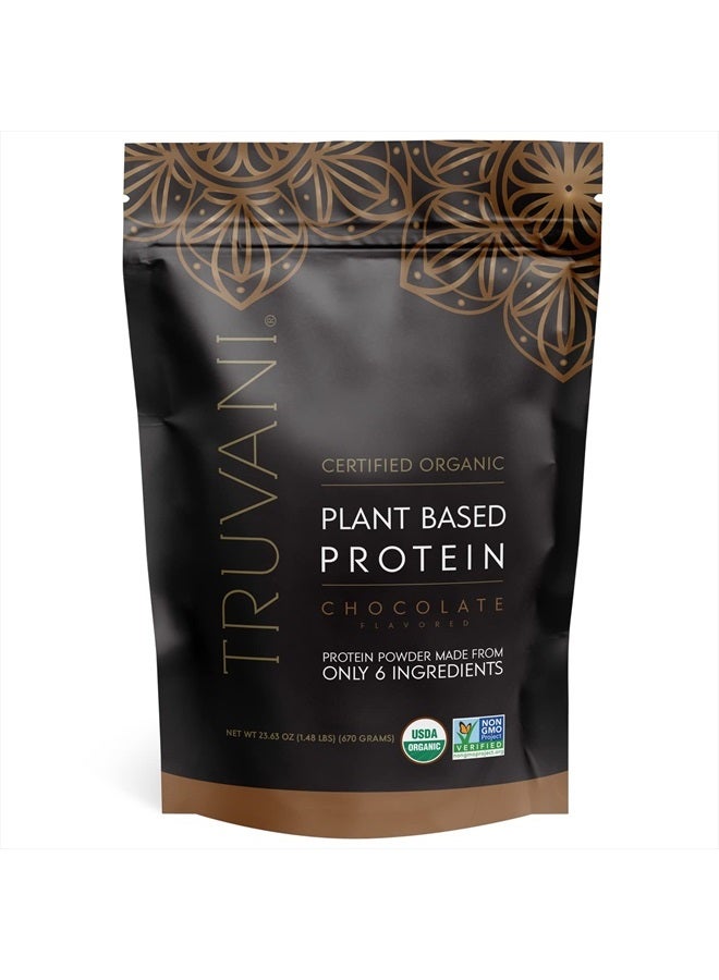 Truvani Vegan Protein Powder | Chocolate | 20g Organic Plant Based Protein | 20 Servings | Pea Protein for Women and Men | Keto | Gluten & Dairy Free | Low Carb | No Added Sugar - Image 1