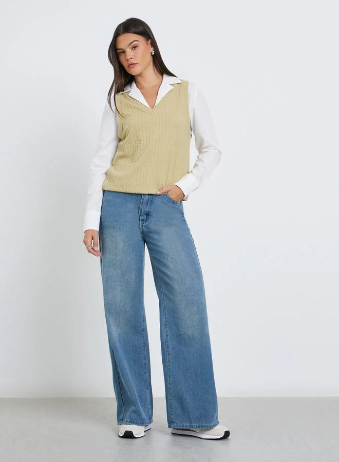 Styli Styli Women Knitted Layering Shirt