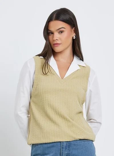Styli Styli Women Knitted Layering Shirt