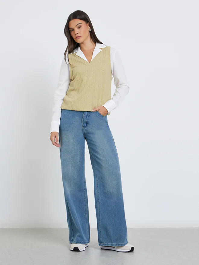 Styli Styli Women Knitted Layering Shirt