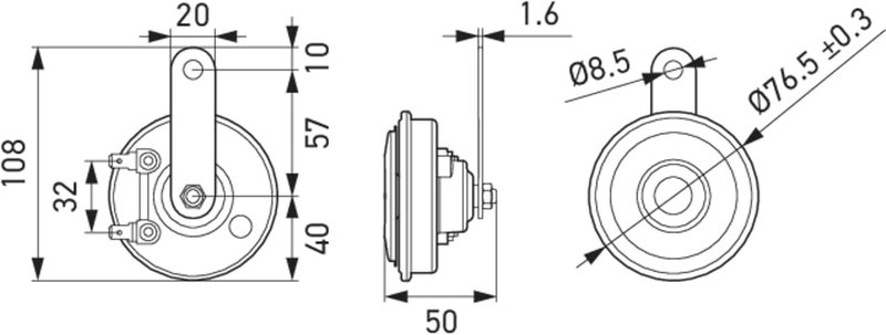 Hella 012588151 BLACK HORN SET 12V 360HZ/430HZ 2 HORN WITH MOUNTED BRACKET IN BOX WITH GRAPHIC INSTRUCTION Individual group scene compatible - Image 4