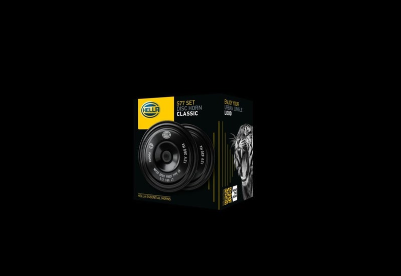 Hella 012588151 BLACK HORN SET 12V 360HZ/430HZ 2 HORN WITH MOUNTED BRACKET IN BOX WITH GRAPHIC INSTRUCTION Individual group scene compatible - Image 3