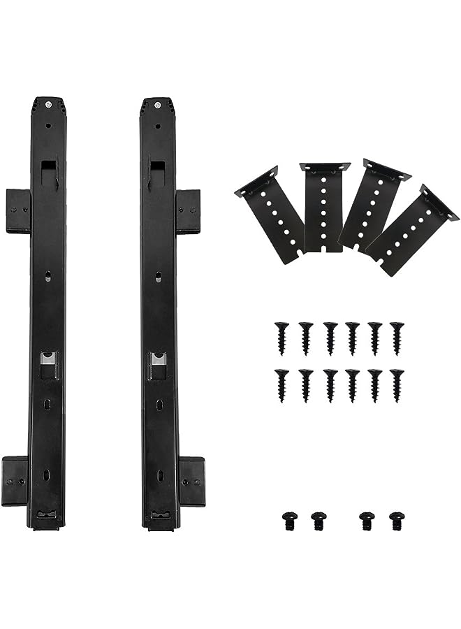 PROMASS Heavy Duty 12/14/16/18 inches Thickness Steel Construction Ball Bearing Keyboard Slides Keyboard Drawer Slides Tray Accessories Cabinet Furniture Hardware Rails (16 inches, Black)  - Image 1