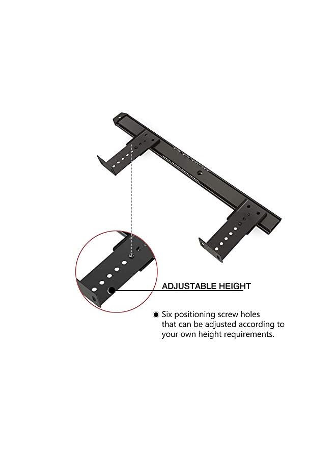 PROMASS Heavy Duty 12/14/16/18 inches Thickness Steel Construction Ball Bearing Keyboard Slides Keyboard Drawer Slides Tray Accessories Cabinet Furniture Hardware Rails (16 inches, Black)  - Image 3