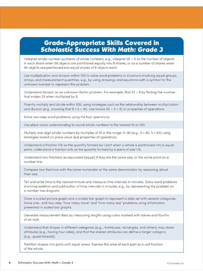 Scholastic Success with Math Grade 3 Workbook - Image 3
