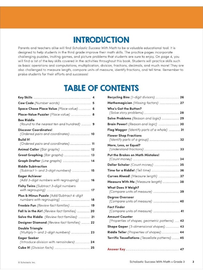 Scholastic Success with Math Grade 3 Workbook - Image 2